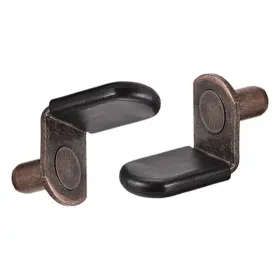 Duefixing 619668189059 30pcs 6mm Shelf Support Peg L-shaped Bracket With Sleeve Bronze