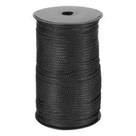 Duefixing 679209590690 1/4 Inch Polypropylene Rope Braided Ropes 328ft Nylon Black