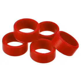 Duefixing 693974246873 5pcs Silicone Rubber Band Ring Non-slip 1 Inch Red For Wrapping Paper