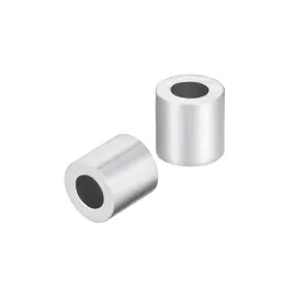 Duefixing 714998912480 M3 Aluminum Sleeve Crimp 3mm Steel Wire Rope Button Stop Clips 20 Pcs