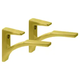 Sc5bb Dulles Glass Brushed Brass Aluminum Shelf Brackets