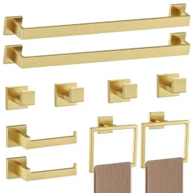 Dumder B0fgdv65lx Brushed Gold Towel Bar Set Holder Set10-piece Bathroom