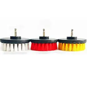 Duoshida 712424883915 5in 3 Piece Soft Medium And Stiff Power Scrubbing Brush Drill Attachment For