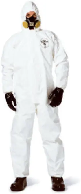 Ty122swhlg002500 Dupont Personal Protection Disposable Coveralls White Large 25-pk. -ty122swhlg002500