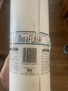 140000w Duraflash 14 Inch X50 White Vinyl Flashing