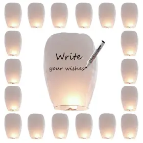 No32 Dusiwapr 32 Pack White Lantern To Release In Memorial Each Package Is White-32