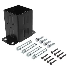 Ea99015 Eapele 4x4 Wood Fence Post Anchor Base 13ga Thick Steel And 1pcs Black