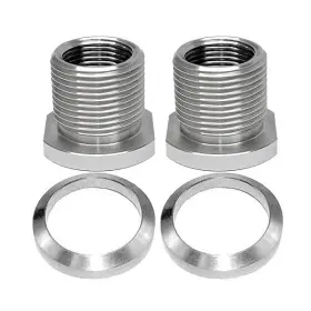 223to308 Eastern Tactical Supply 1/2x28 To 5/8x24 Thread Adapter With Crush Washer 0.1 Inches Silver