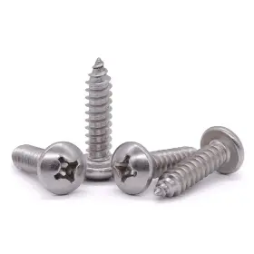 Ab310202-100 Eastlo #8 X 1/2 Inch Pan Head Sheet Metal Screws 304 Stainless Steel Silver