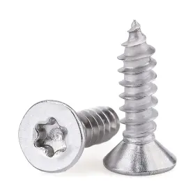 Ib760404-100 Eastlo #10 X 1 Flat Head Torx Drive Self Tapping Screws For Wood Inch Silver