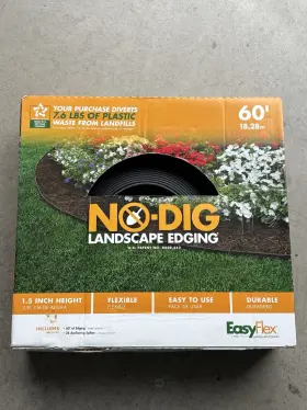 Easyflex 3000-60 Diy No-dig Plastic Scalloped Edging Kit For Landscaping Garden Yard Project 60