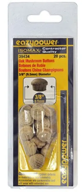 30219 Eazypower Oak Mushroom Plug 3/8 Inch 20-pk. -