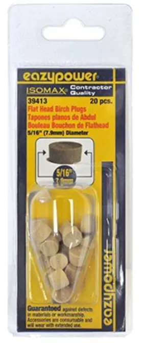 30013 Eazypower Corp 6 Pack Flat Head Plug 5/16- Inch 20-pk