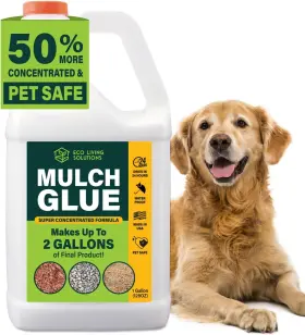 Mg1g Eco Living Solutions Mulch Glue For Landscaping - Rock And Gravel Binder Spray White