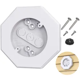 8141 Edciussc 717044058279 Vinyl Siding Mounting Blocks Kit With Built-in Electrical Box - Vertical