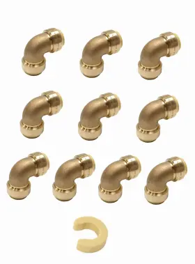 Efield 791689828268 10 Pcs 3/4 Inch X Elbow Push-fit Brass Fitting To Connect Pex