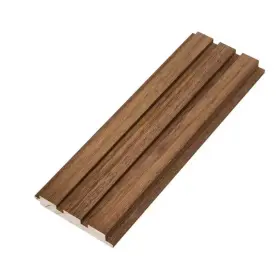 Ejoy 445027543575 94.4 Inch X 5 In 0.8 Solid Wood Wall 3 Grid Siding Board Warm Chestnut C