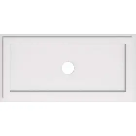 Ekena Millwork 192770549954 Ceiling Medallion 21 Inch W X 16 H 3 Id 1 P Rectangle Pvc White