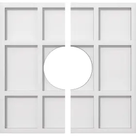 Cmp18rk2-06000 Ekena Millwork Ceiling Medallion Rubik Architectural Grade Pvc Contemporary 2pcs