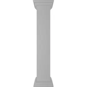 Nwl08x48plf0b0 Ekena Millwork Plain 48 Inch X 8 White Box Newel Post With Flat Capital And Base Trim Kit