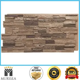 Pnu24x48casr Ekena Millwork Faux Stone Siding 48-5/8 Inch X24-3/4 Panel Stonewall Cascade Stacked