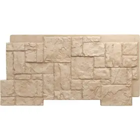 Pnu24x48crof Ekena Millwork Stonewall Faux Stone Siding Panel 49 Inch X1.25 Flats Ocean Floor