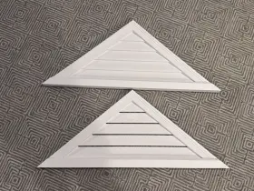 Tgv101260 Ekena Millwork 10/12 Pitch 41 3/4 Inch Base 17.5 H Triangle Gable Vent Attic Louver