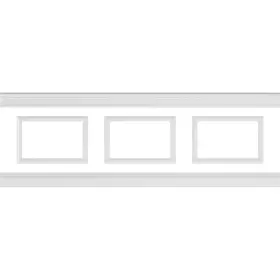 Wpkusq071p032 Ekena Millwork Wainscoting 21sq.ft. Polyurethane Ashford Square Panel White 5pc