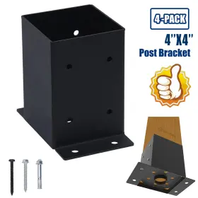 Ew-c1598v02 Elitewill 4pcs 4 X Post Base Anchor Bracket Fence For Deck Supports New