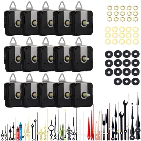 B0c414msrv Emoon 15-pc Clock Mechanism Kit 16 Hands Silent Sweep Motor Battery