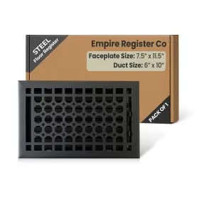 Er1550-610-st-txb Empire Register Co Vent Cover - 6x10 Inch Honeycomb Design Textured Black