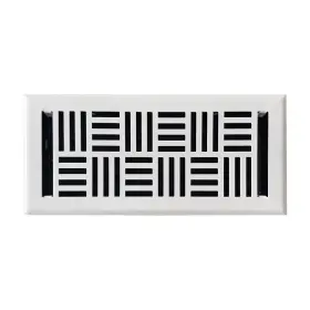 Er2400-410-st-wht Empire Register Co Co. Vent Cover 4x10 Inch Art Nouveau Design White Finish H