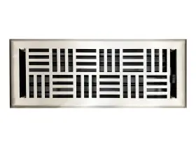 Er2400-412-st-nkl Empire Register Co Decorative Air Vent Covers - 4x12 Inch Art Nouveau Desig
