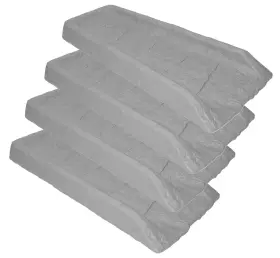 Emsco Group 072358210141 24 Inch Decorative Downspout Rain Splash Block With Natural Stone Texture 4 Pk