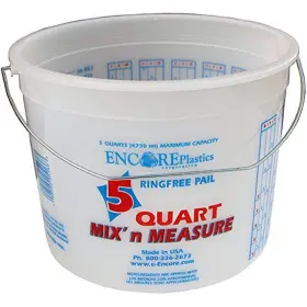 5166 Encore Plastics Fba 5165 Mix Ftn Measure Ringfree Plastic Pail With Wire Handle 5