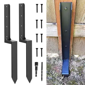 Fprk-2024 Eonecross Fence Post Repair Kit Heavy Duty 4x4/6x6 Anchor Bracket For Leaning/b