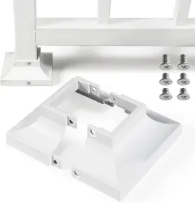 Epcee 756166646148 8pcs Post 2 Inch Aluminum Deck Base Cover X 4.5 X4.5 White