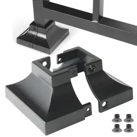 Epcee 789534186779 2pcs Post 1 Inch Aluminum Deck Base Cover Skirt Handrail Stair Porch Railing Brackets