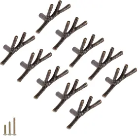 Esreake 770679836964 Branch Knobs Vintage Tree Twig Cabinet 10 Pack Bronze