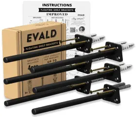 Nfsb8-6p Evald 8-inch Hidden Shelf Bracket Heavy Duty Invisible Wall Mount For Home 6-pack