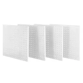 10074 Everbilt Pegboard Steel Panel 16x16in White Wall Mount Garage Storage Organizer 4 Pack