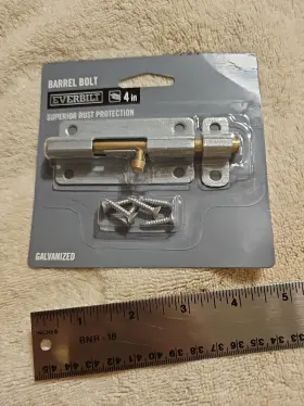 15274 Everbilt Brand New 4 Inch Galvanized Barrel Bolt