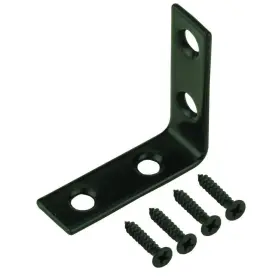 20287 Everbilt 8-pack 1-1/2 Inch Black Right Angle Corner Braces Brackets