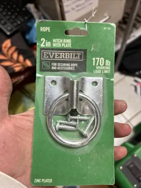43324 Everbilt Hitching Ring With Wall Mount Zinc-plated 2.7 Inch