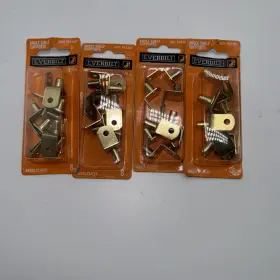 1001 Everbilt 887480029048 Brand New Lot Of 4 1/4 Inch Brass Plated Angled Shelf Support 8 In Each