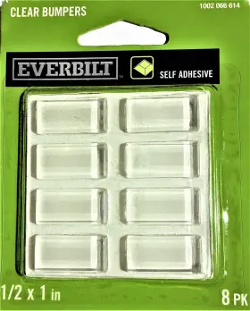 B072bznznr Everbilt 1/2 X 1 Inch Self-adhesive Clear Bumpers 8-pack