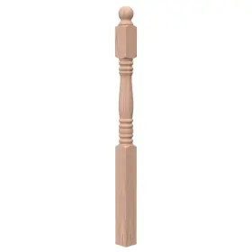 3500r-048-hdbnl Evermark Stair Parts 3500 48 Inch X 3 Unfinished Red Oak Ball Top For
