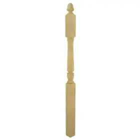 4001422 Evermark Newel Post 56 Inch X3.5 Stainable Acorn Top Solid Core Unfinished Red Oak