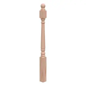 4010r-048-hdbnl Evermark Stair Parts 4010 48 Inch X 3 Unfinished Red Oak Ball Top Starting Newel Post