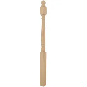 4012r-054-hdbnl Evermark Newel Post 54 Inch X 3 Ball Top Solid Core Stainable Unfinished Red Oak